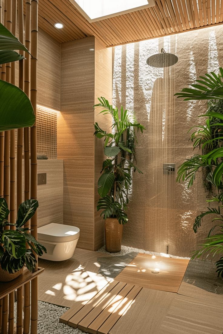 64+ Organic Modern Bathroom Ideas for a Tranquil Retreat